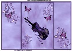 Violin and Butterflies