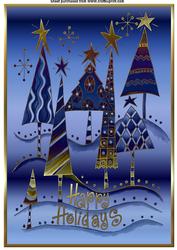 Christmas Blue Trees