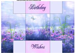 Flowers Trifold Shutter Card