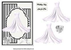 Wedding Dress Black and White Frame