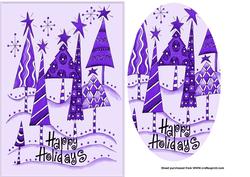 A5 Purple Christmas Trees