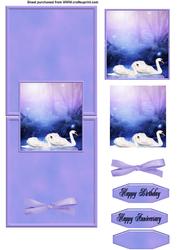 2 Swans Verical Fold Back