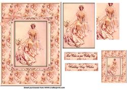 Peach Wedding Day Bride