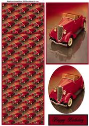 Classic Car Easel Card