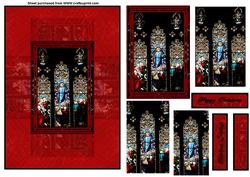 Stained Glass Window Christmas Card