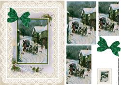 Vintage Christmas Horse and Carriage
