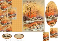 Christmas Half Fold Back Card