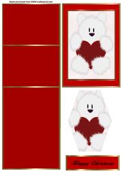 Christmas Teddy Easel Card