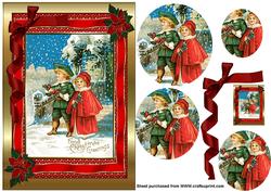Christmas Framed Girl and Boy