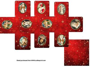 Vintage Christmas Exploding Box