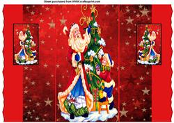 Santa 5 Panel Fold Back Card
