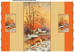 Christmas 5 Panel Fold Back