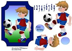 Footballer Decoupage