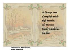Christmas Ribbon Frame Reindeer Insert