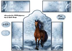Wild Horse Winter Scenery