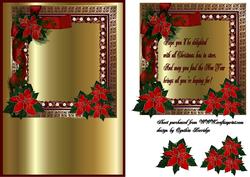 Christmas Red and Gold Frame