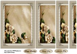 Cream Roses Framed