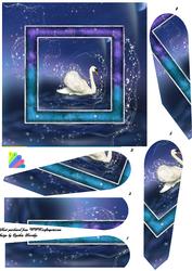 Swan Fan Shaped Card