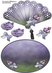 Lavender Fan Wobble Card
