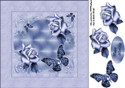 8x8 Blue Roses