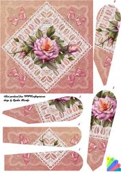 Pink Rose Fan Sheet