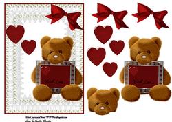 Valentine Teddy Decoupage