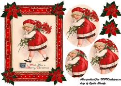 Christmas Girl Framed