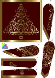 Christmas Gold Fan Sheet