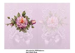 Pink Roses and Lace Insert