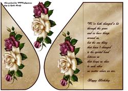 Roses Teardrop Birthday
