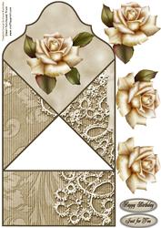 Cream Rose Spring Top Card