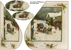 Christmas Vintage Teardrop