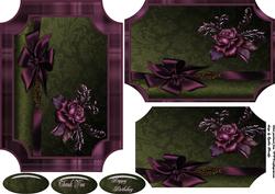 Purple Ribbon and Rose