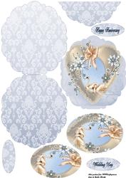 Shaped Easel Swans