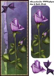 Lavender Rose and Pearls Dl
