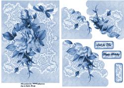 Lace and Blue Rose
