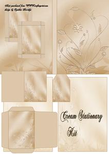 Cream Stationery Set