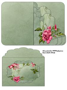 Green and Pink Roses Pocket Kit