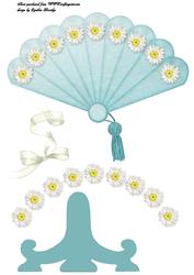 Fan with Stand and Flower