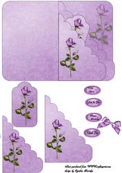 Lavender Rose Pocket and Tag
