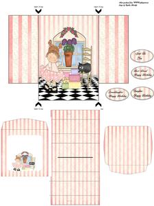 Birthday Girl Gatefold Free Standing Kit