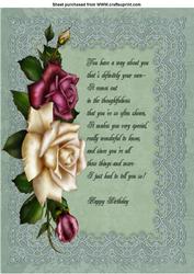 A4 Birthday Roses