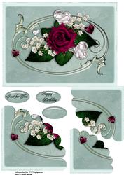 7x5 Red Rose