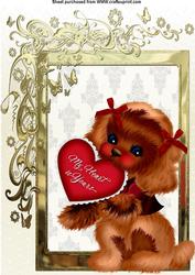 A4 Puppy Valentine