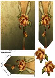 Orange Rose and Bookmark