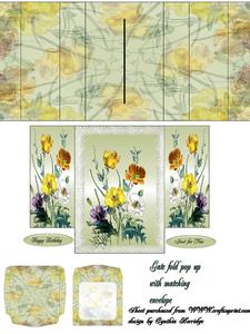 Spring Flowers Gatefold Pop Up