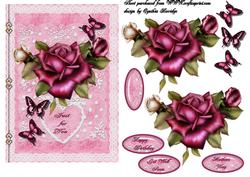 Rose and Lace Decoupage