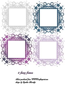 6x6 Glitter Fancy Frames