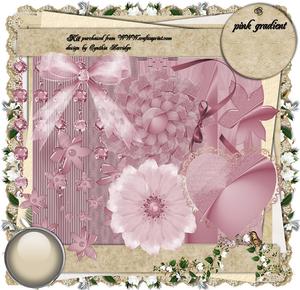 Pink Gradient Scrapbooking Kit