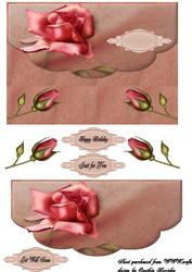 Pink Rose Envelope Card